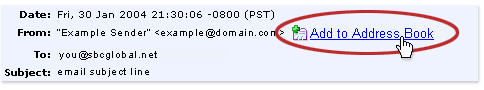 Add to Address Book
