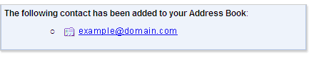Confirmation Message